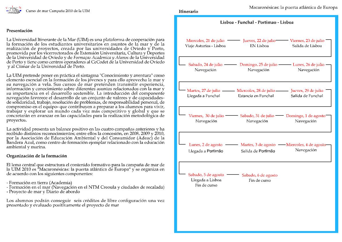 folleto UIM 2010